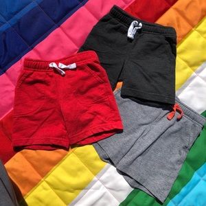 Lot 3T Cat &Jack shorts - Gray, Charcoal and Red